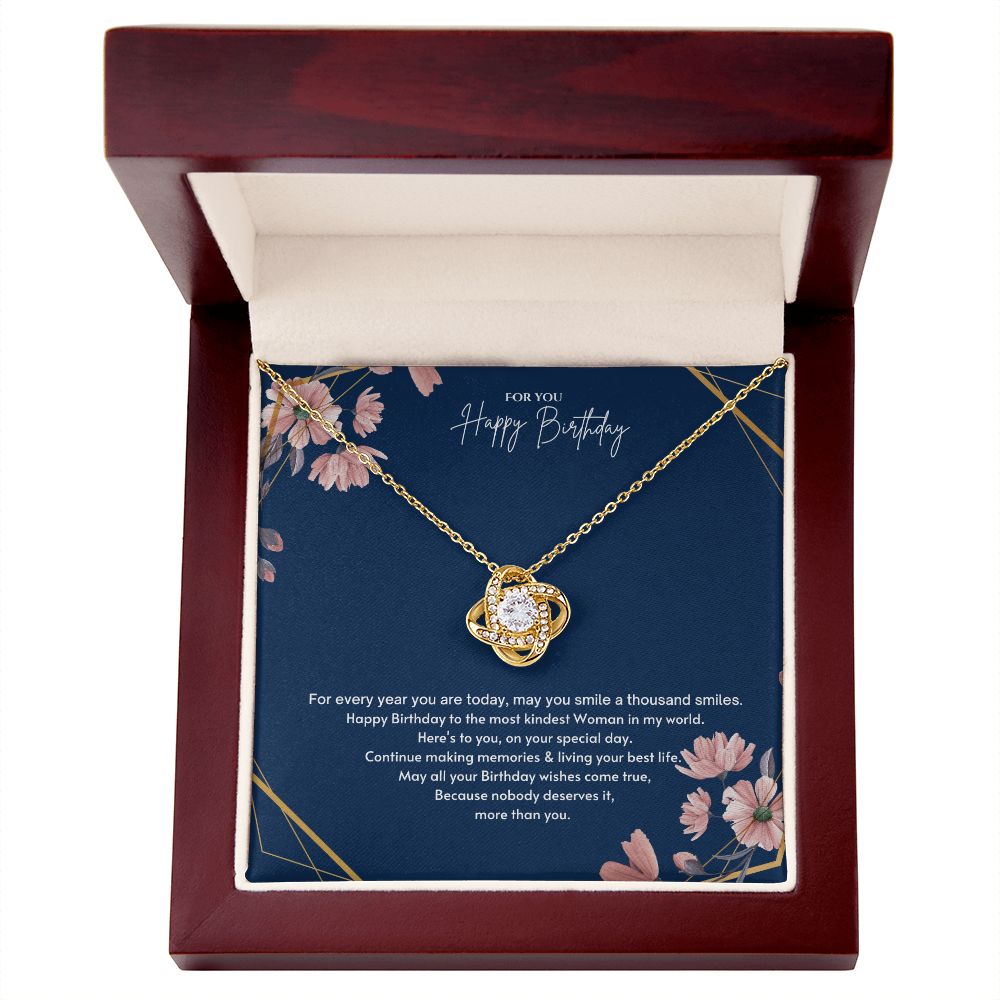 Happy Birthday Gift Message necklace