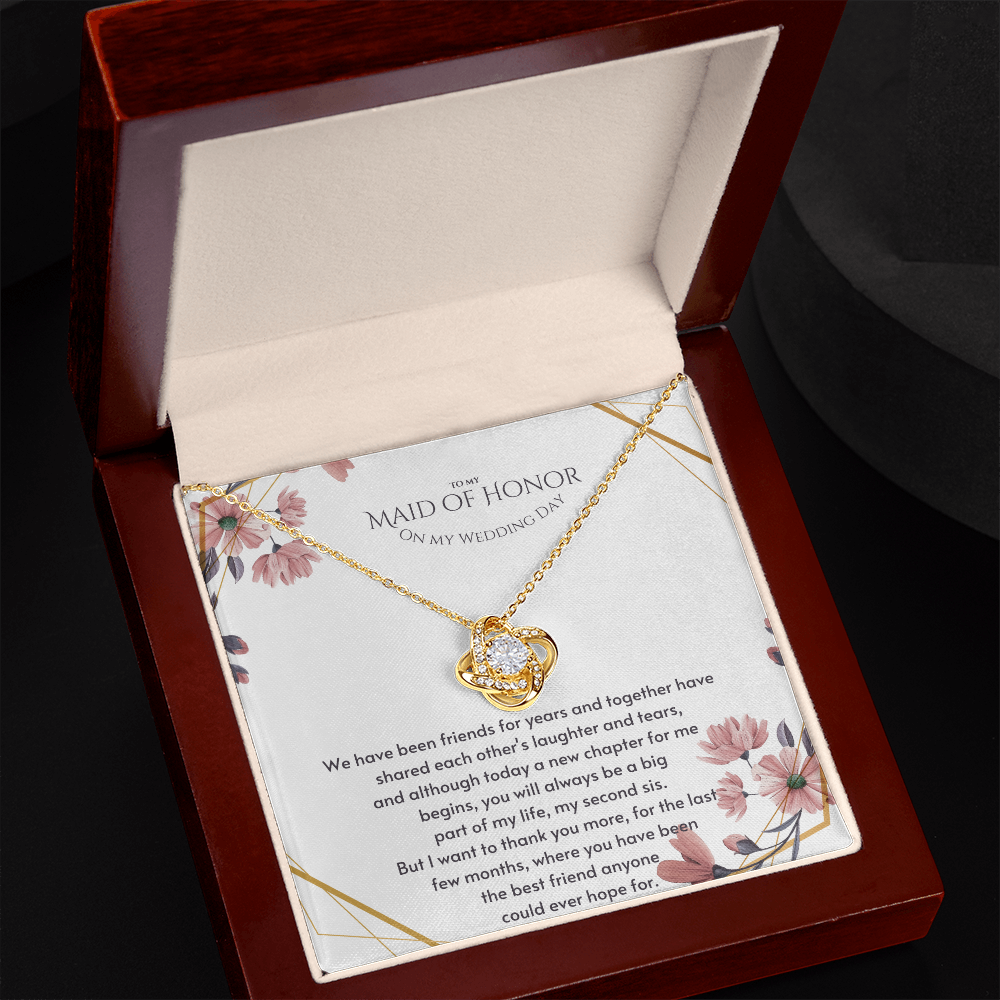 My Liberty Maid of Honor Gift Message necklace