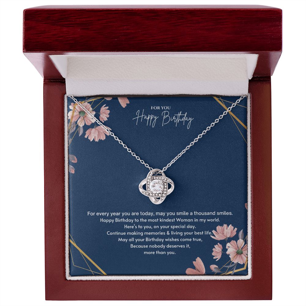 Happy Birthday Gift Message necklace