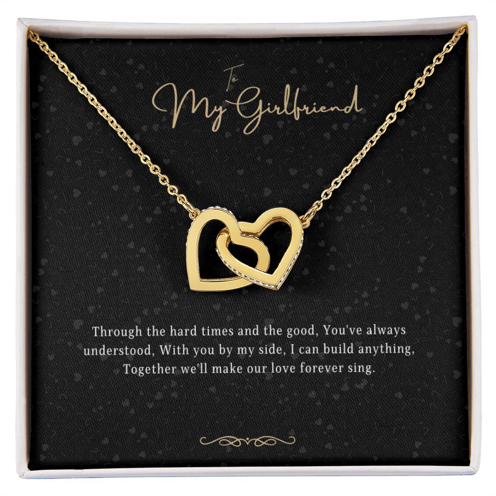 Girlfriend Gift Message Heart Necklace