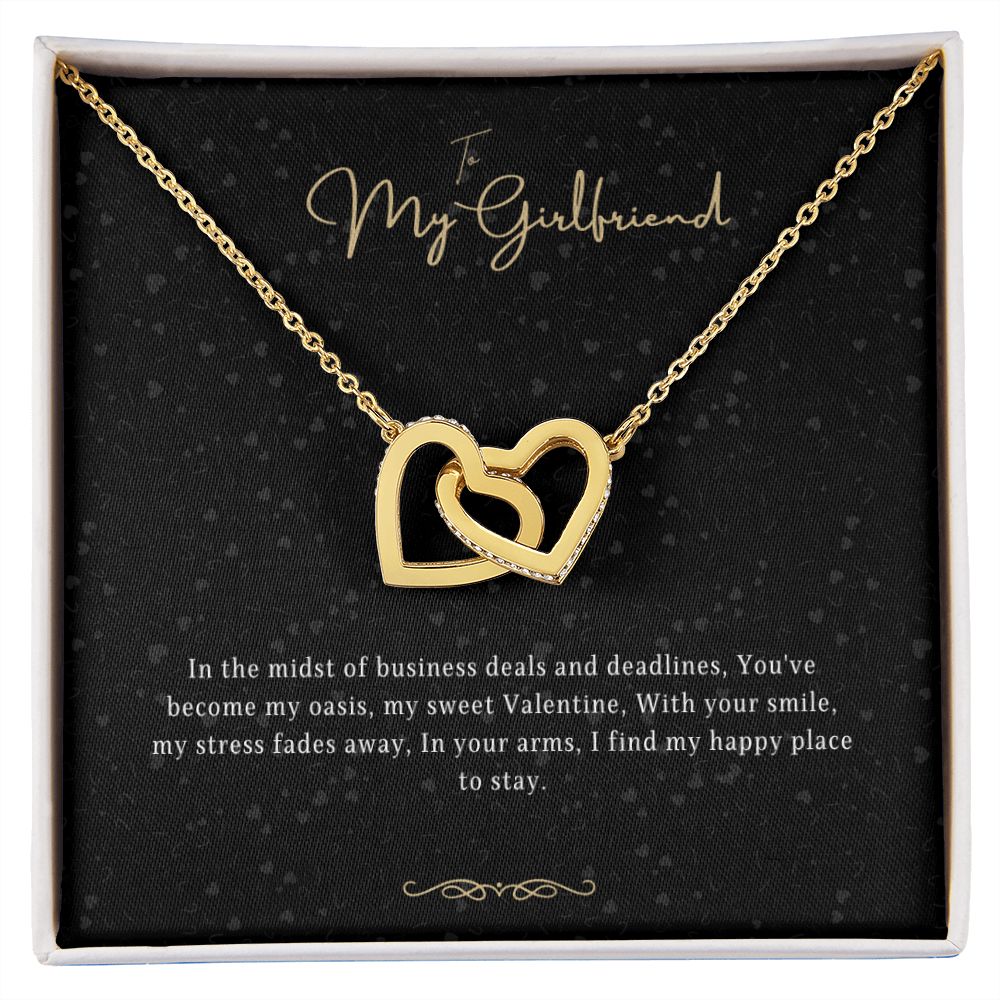 Girlfriend Gift Message Heart Necklace