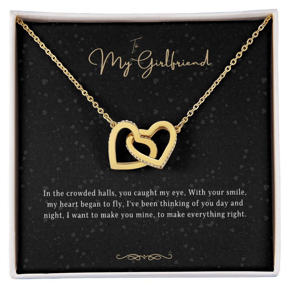 Girlfriend Gift Message Heart Necklace