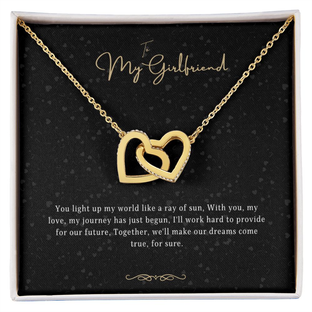 Girlfriend Gift Message Heart Necklace