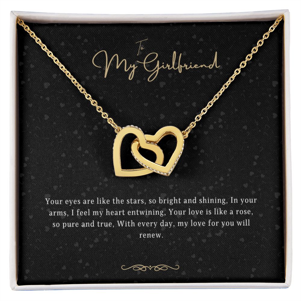 Girlfriend Gift Message Heart Necklace