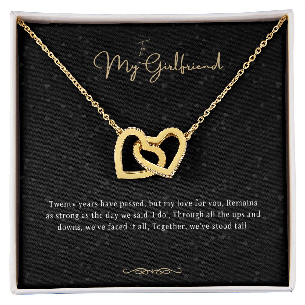 Girlfriend Gift Message Heart Necklace