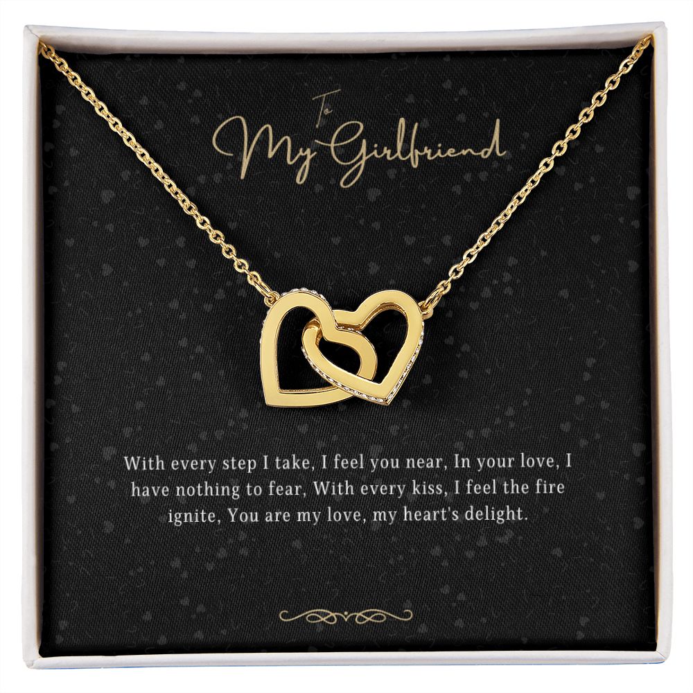 Girlfriend Gift Message Heart Necklace