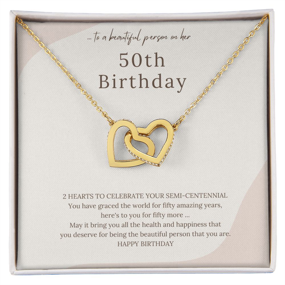 50th Birthday Gift message Necklace