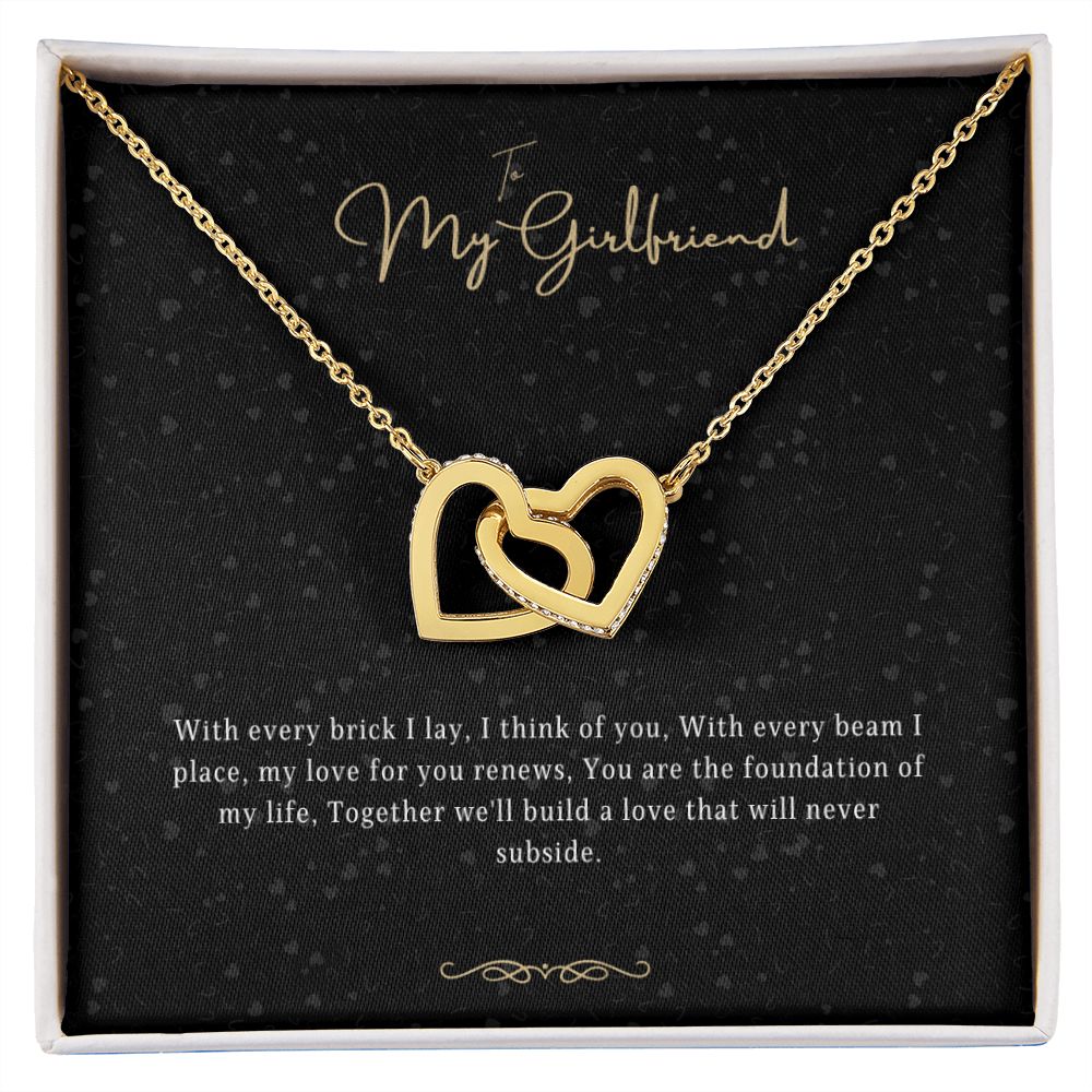 Girlfriend Gift Message Heart Necklace