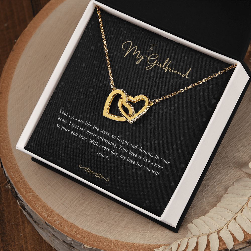 Girlfriend Gift Message Heart Necklace