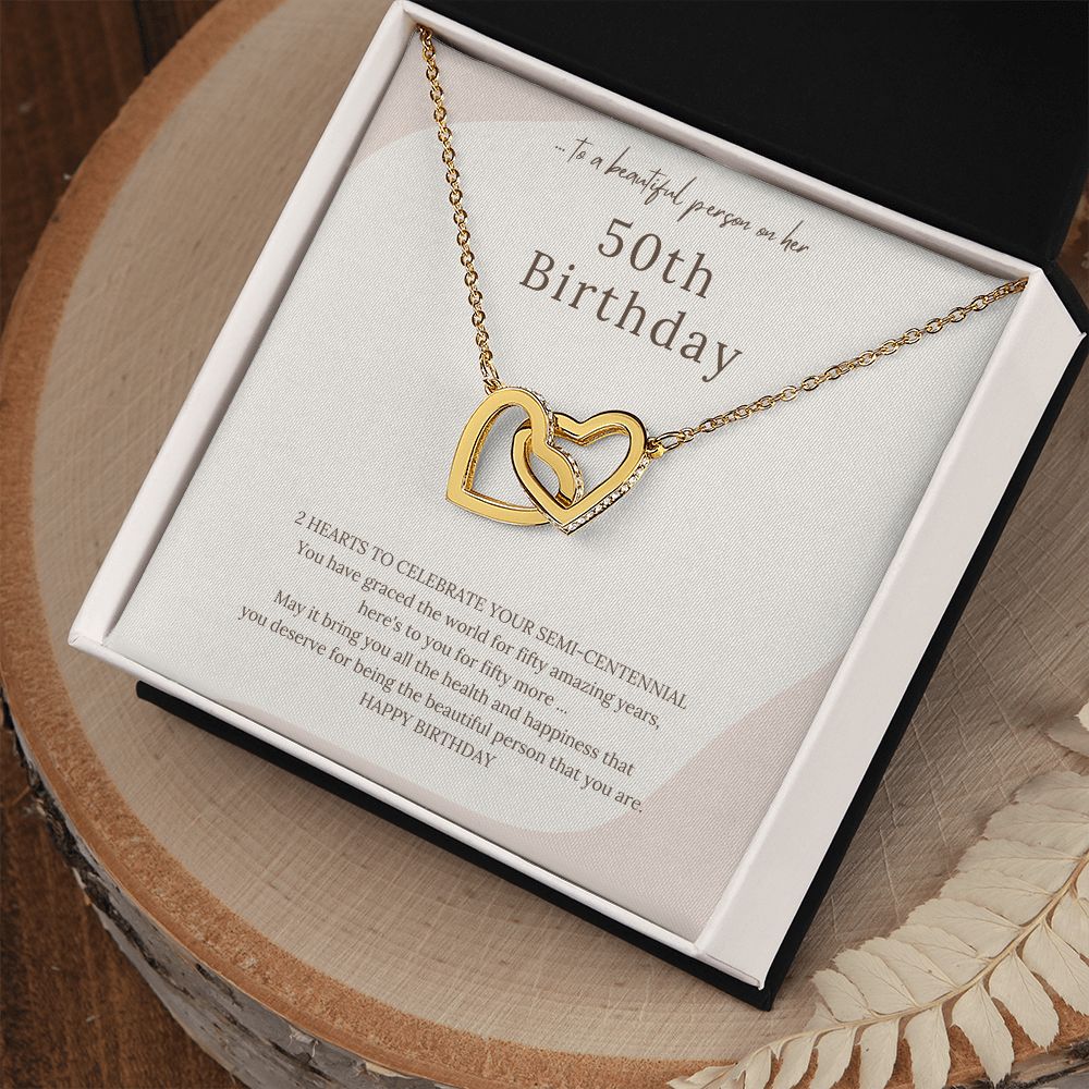50th Birthday Gift message Necklace