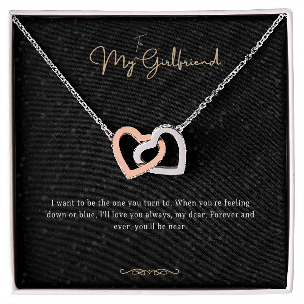 Girlfriend Gift Message Heart Necklace