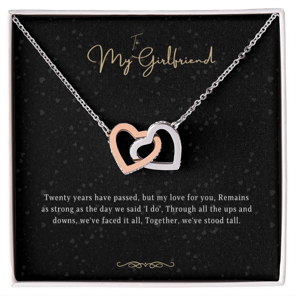 Girlfriend Gift Message Heart Necklace