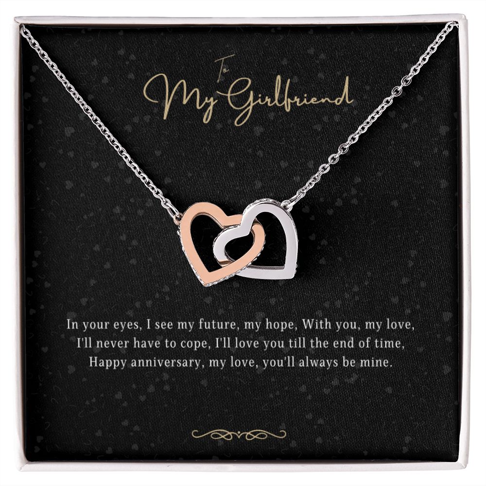 Girlfriend Gift Message Heart Necklace