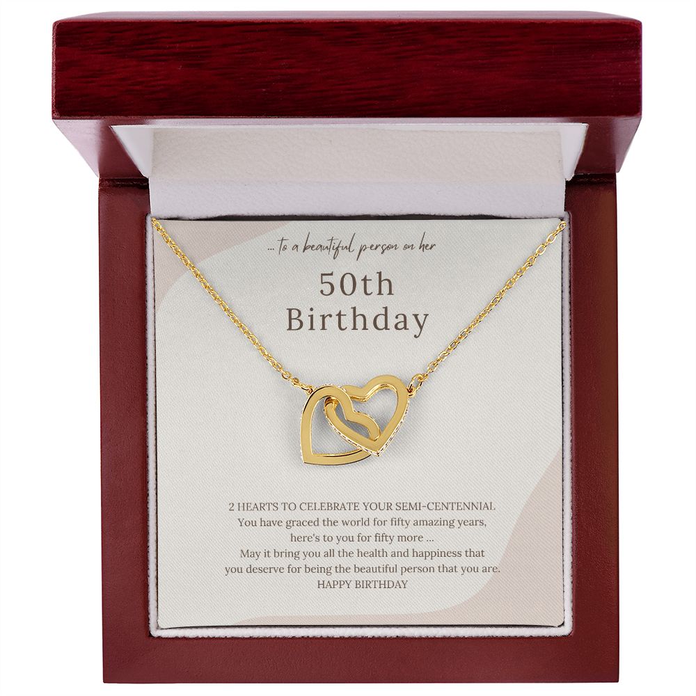 50th Birthday Gift message Necklace