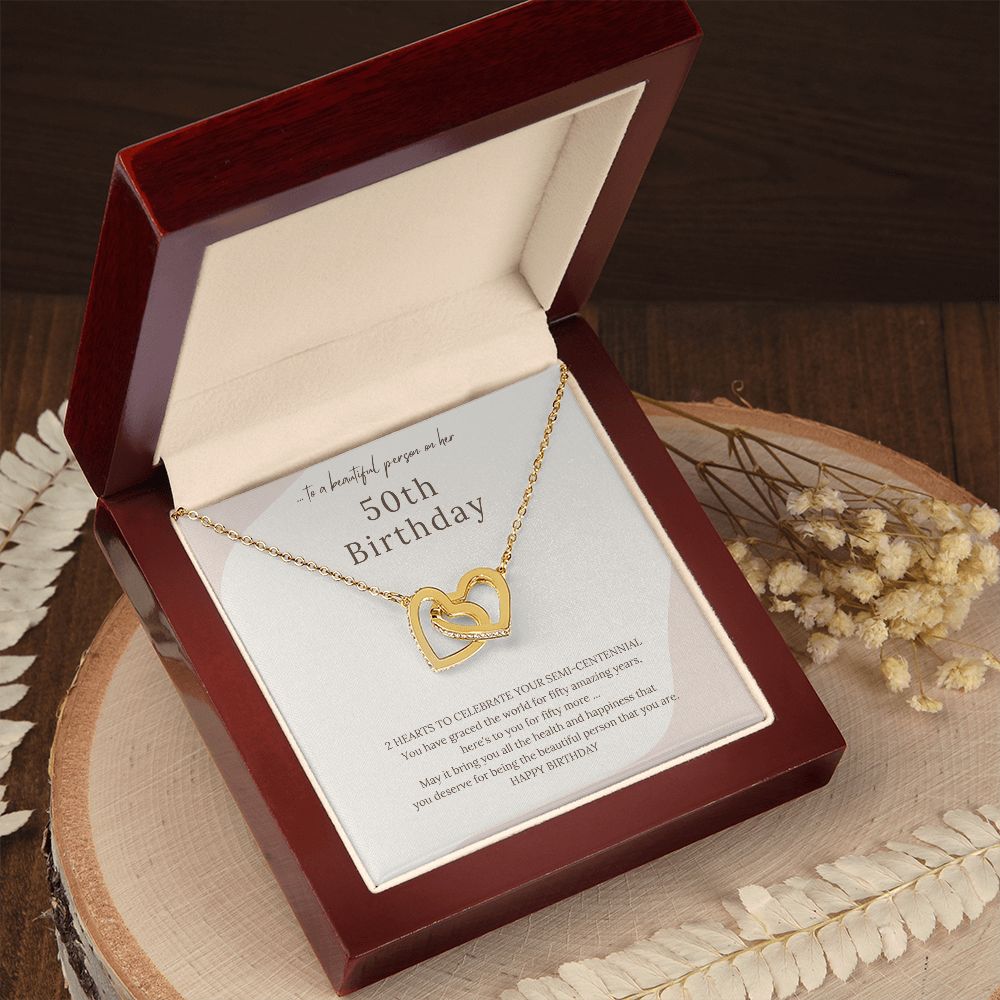 50th Birthday Gift message Necklace