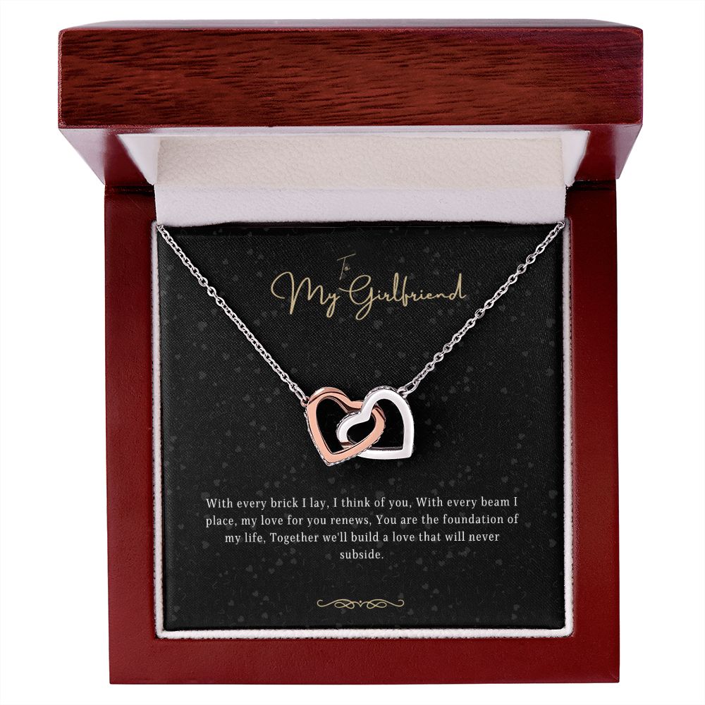 Girlfriend Gift Message Heart Necklace