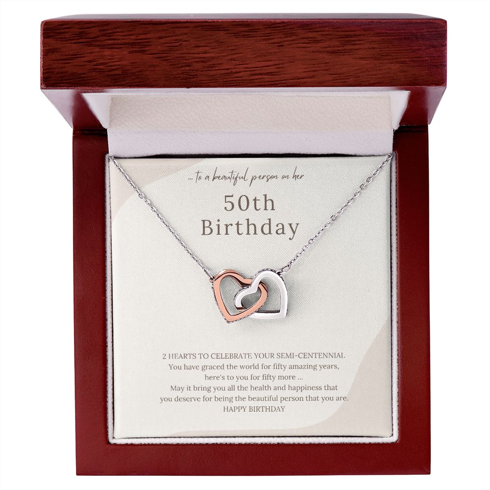 50th Birthday Gift message Necklace