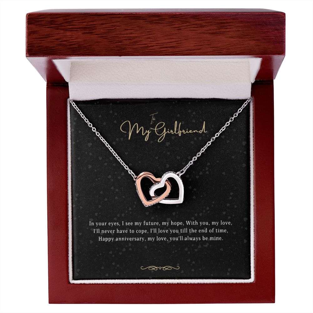 Girlfriend Gift Message Heart Necklace