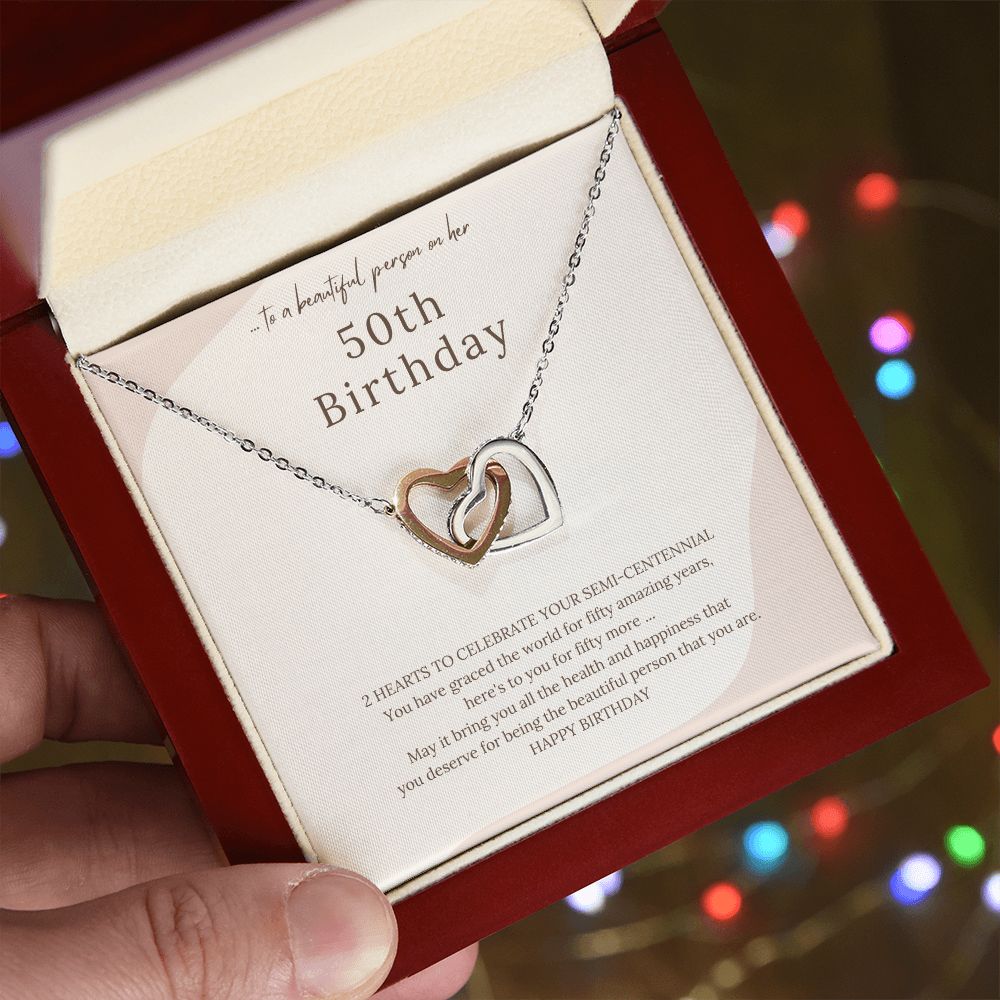 50th Birthday Gift message Necklace