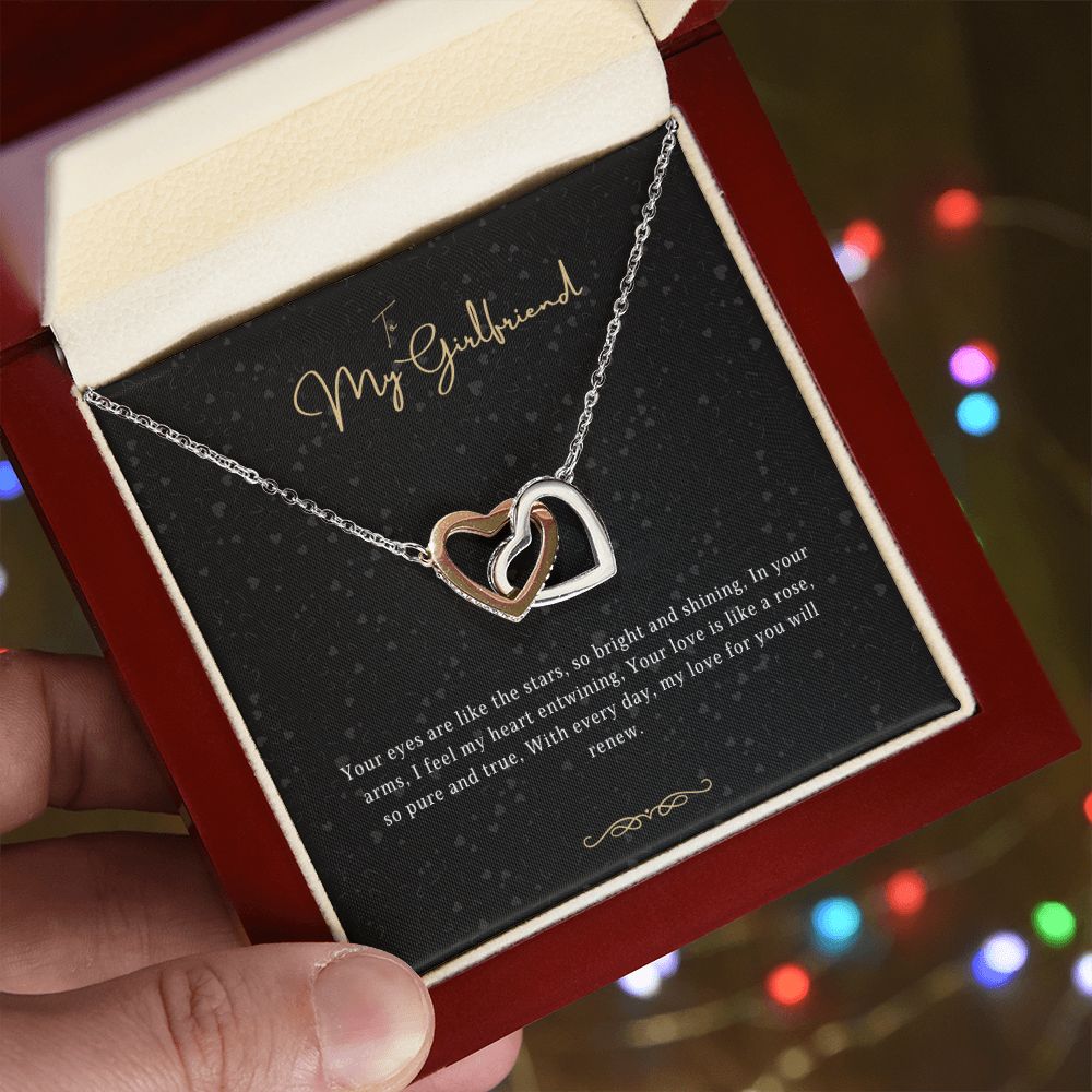 Girlfriend Gift Message Heart Necklace