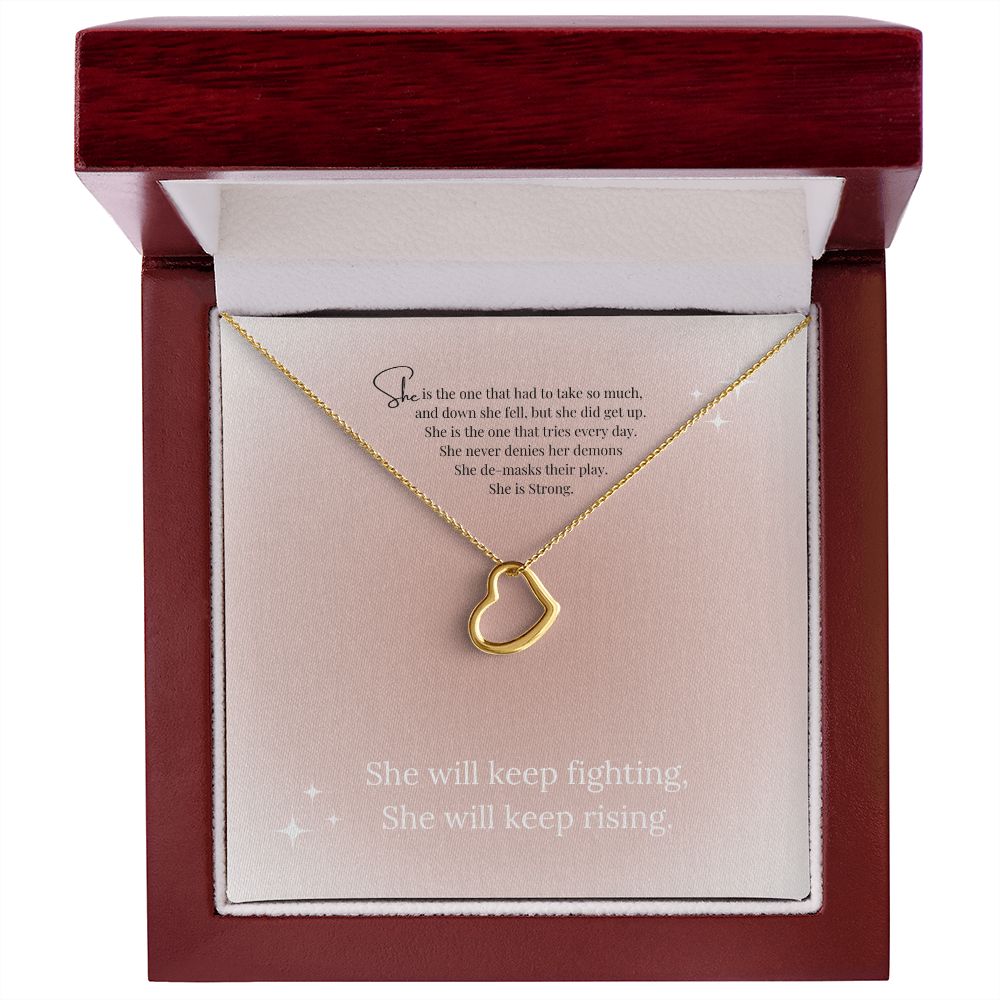 She Warrior Forever rising Gift Necklace
