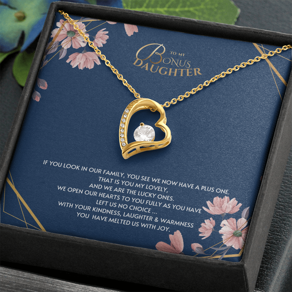 Bonus daughter necklace, step daughter, daughter in law, adopted child, sentimental daughter gift
