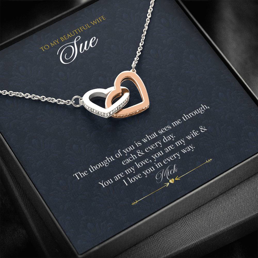 Gift Message necklace for wife