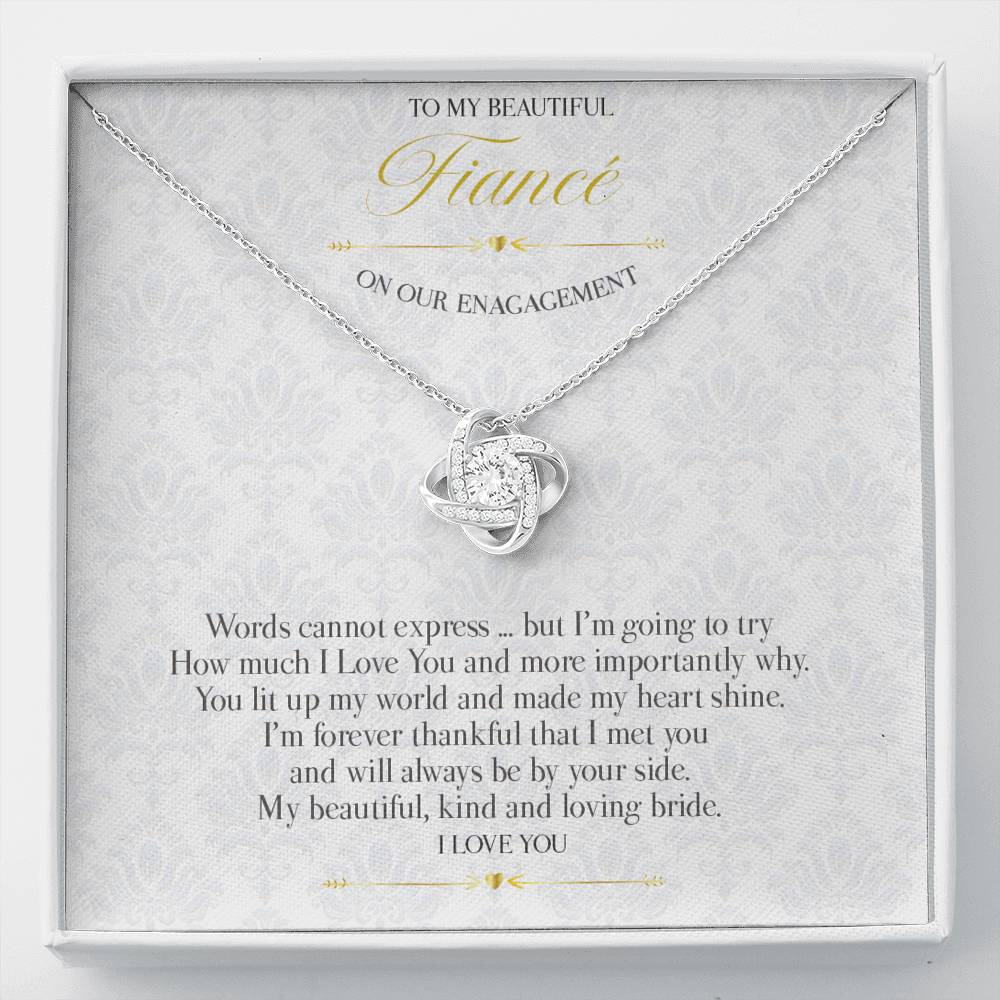 Gift Message Love knot pendant to Fiance