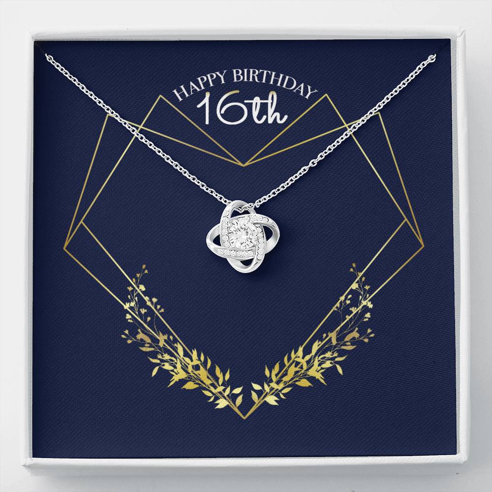 Gift message necklace for 16th Birthday