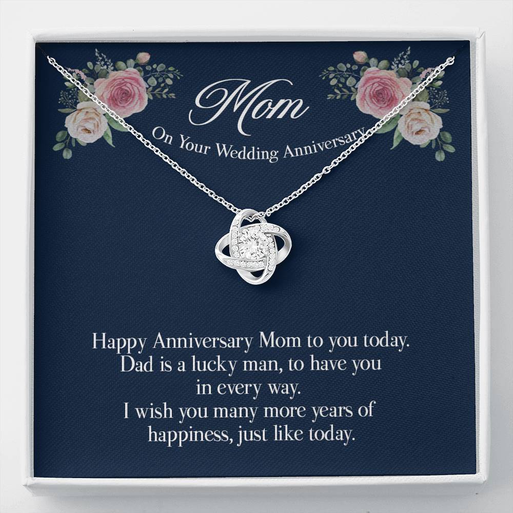 Gift message necklace for Moms Anniversary