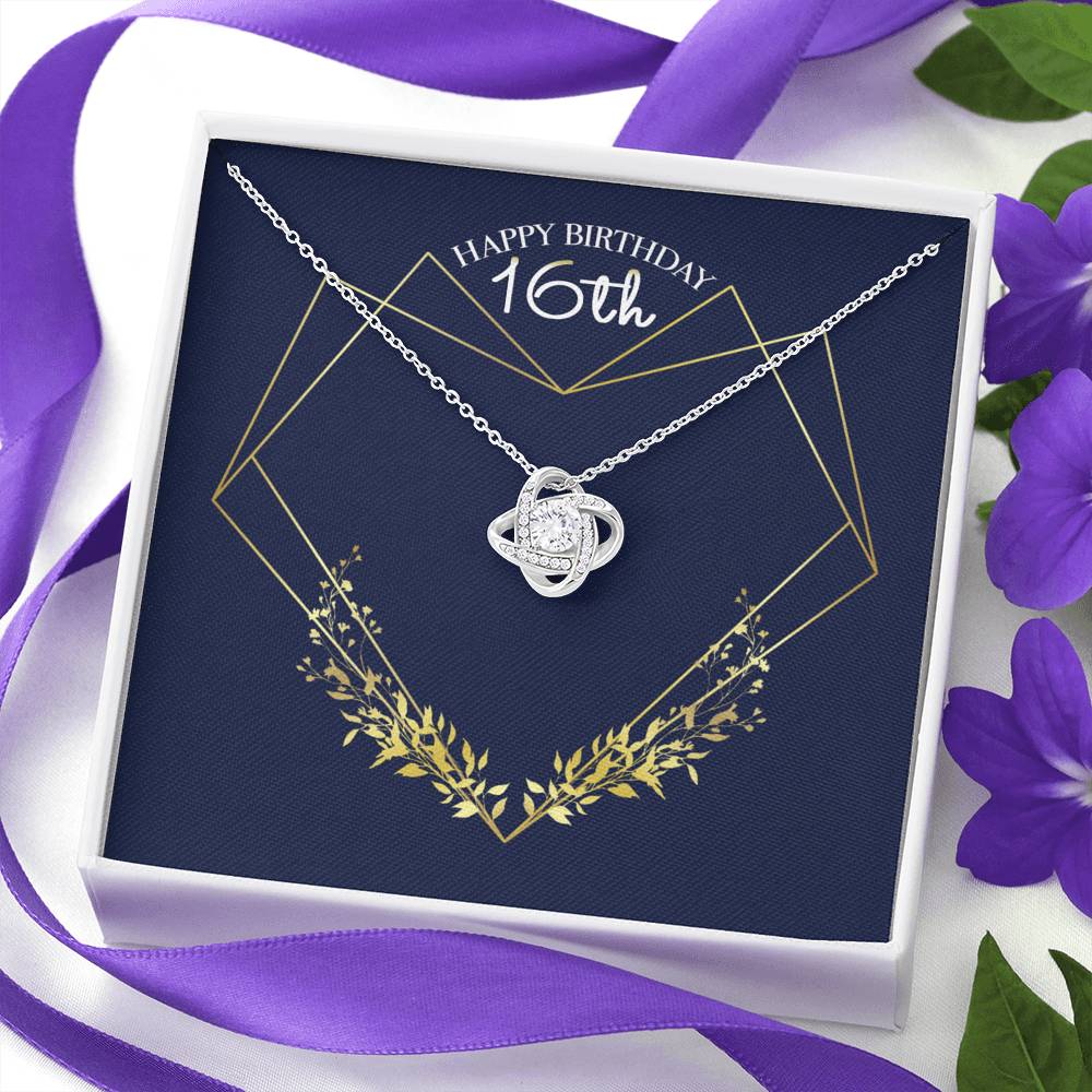 Gift message necklace for 16th Birthday