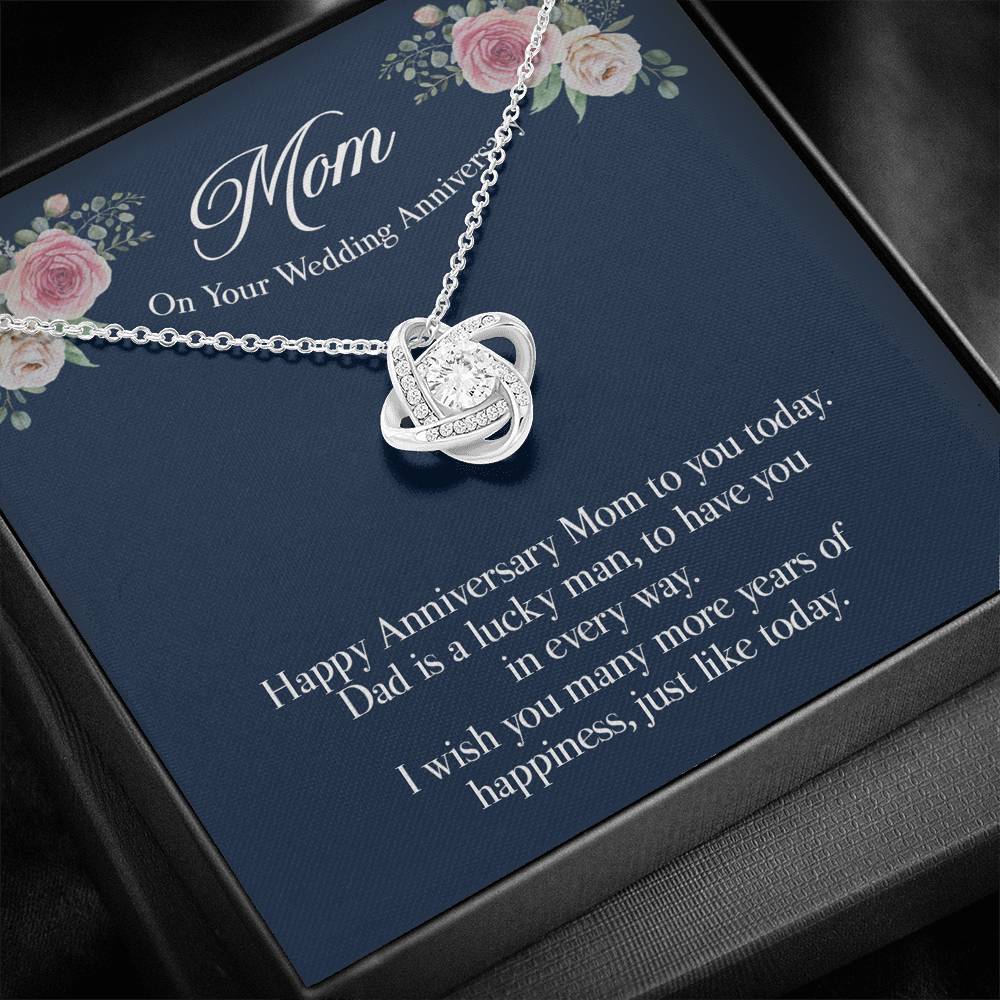 Gift message necklace for Moms Anniversary