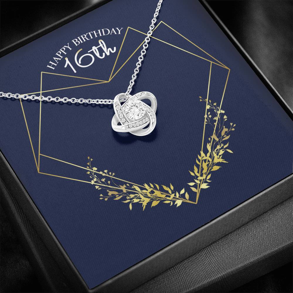 Gift message necklace for 16th Birthday