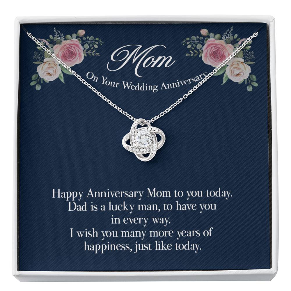 Gift message necklace for Moms Anniversary