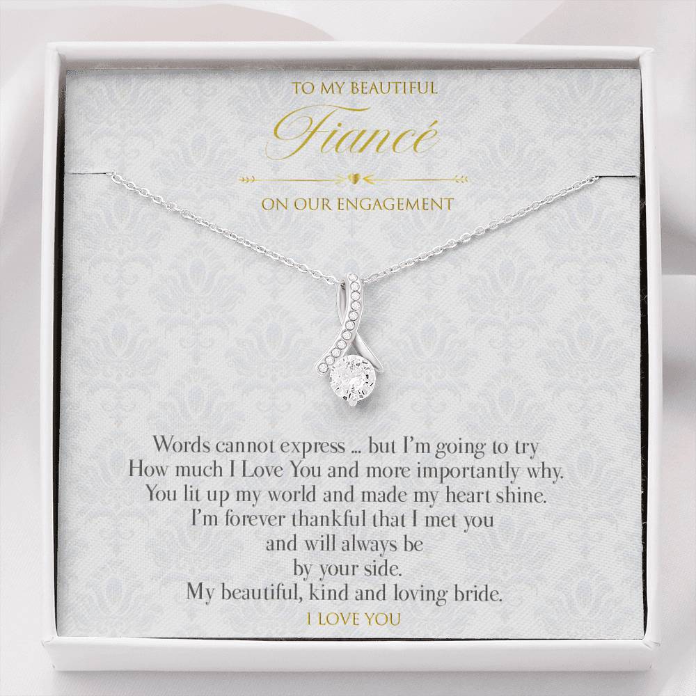 Gift message pendant to Fiance