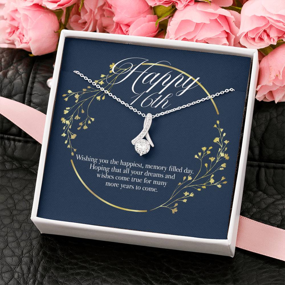 Gift message pendant for 16th Birthday