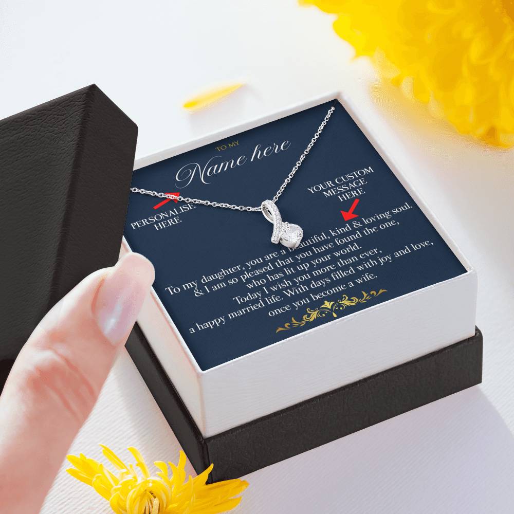 Custom Mothers Day Gift message Ribbon Pendant
