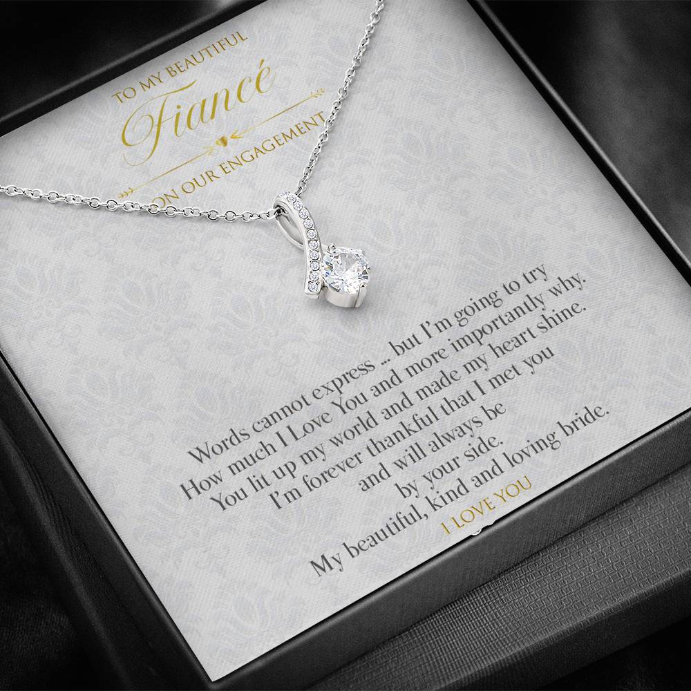 Gift message pendant to Fiance