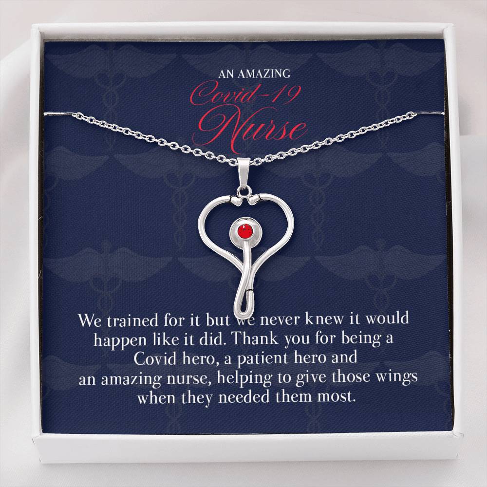 Gift message pendant For Covid-19 Nurse