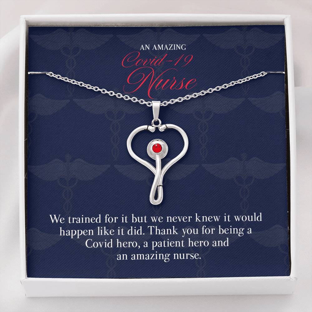 Gift Message pendant for Covid-19 Nurse carer