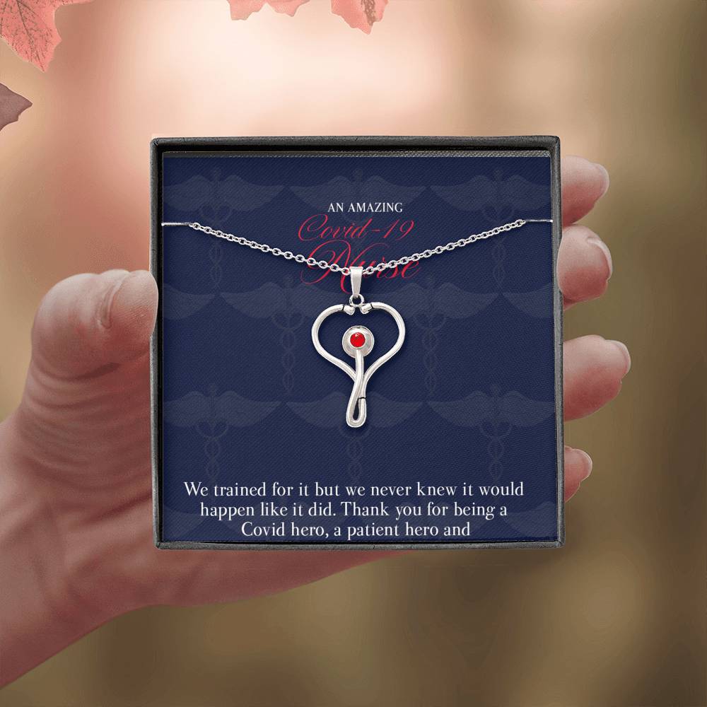 Gift Message pendant for Covid-19 Nurse carer