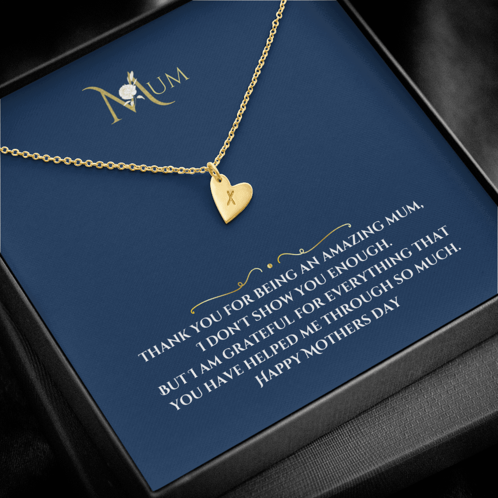 Mothers day Engraved hearts Pendant