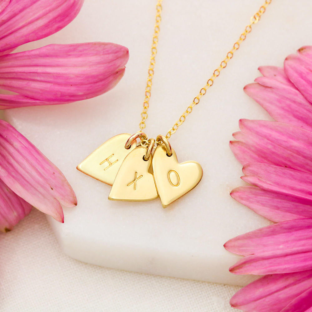 Engraved Forever in love heart necklace