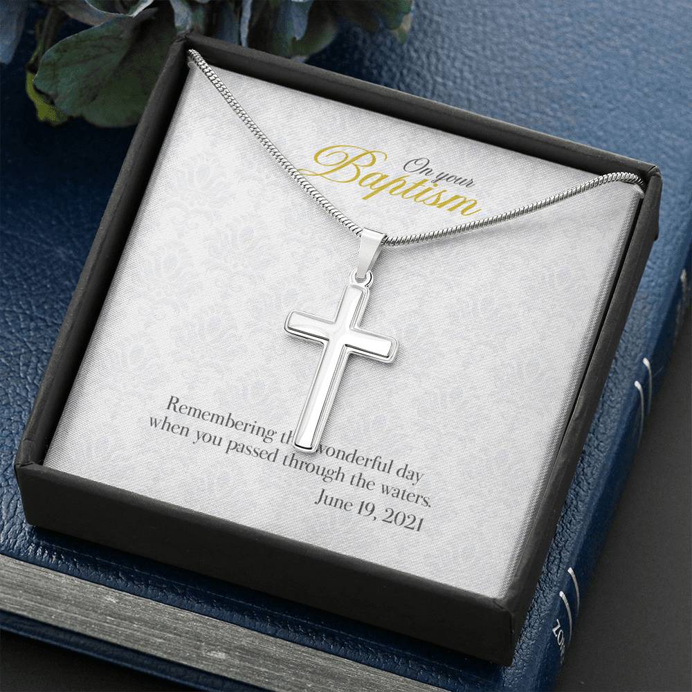 Gift Message necklace Baptism