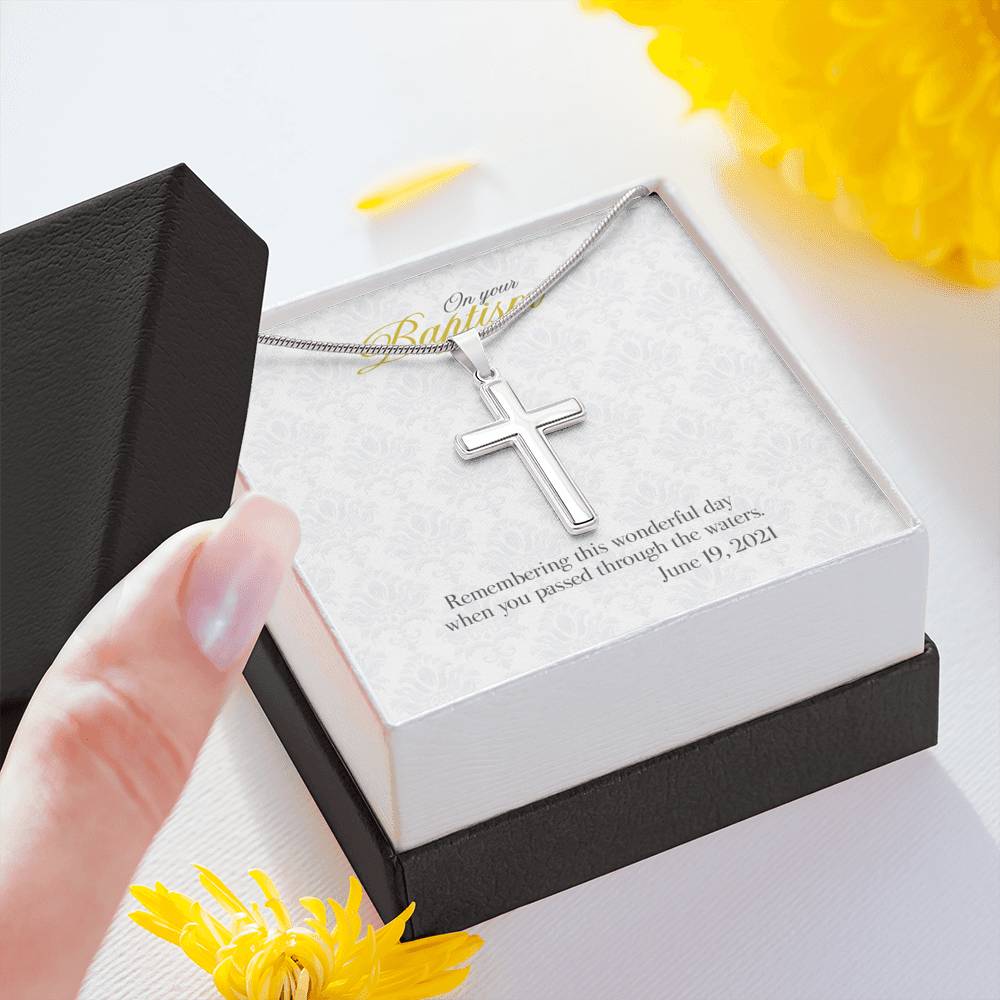 Gift Message necklace Baptism
