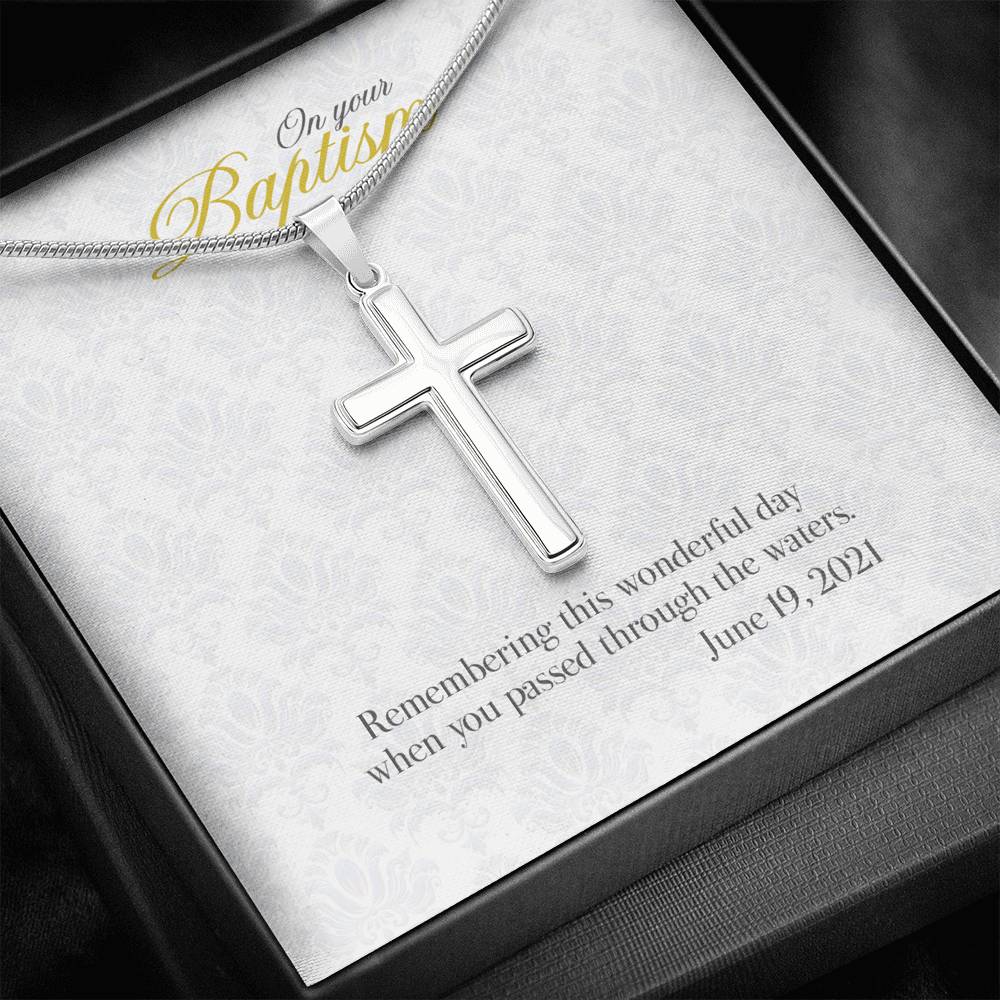Gift Message necklace Baptism