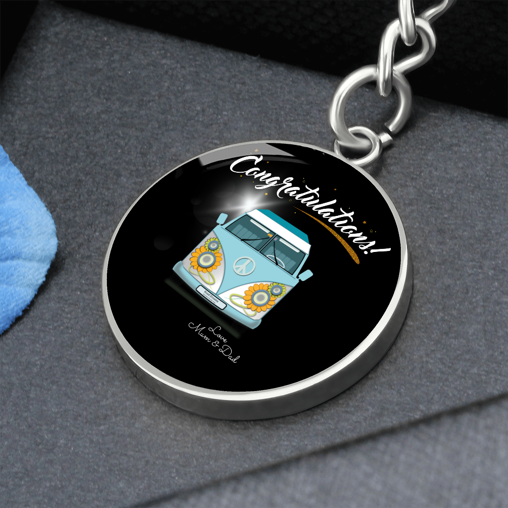 passed Driving Test Gift, Happy campa Keyring