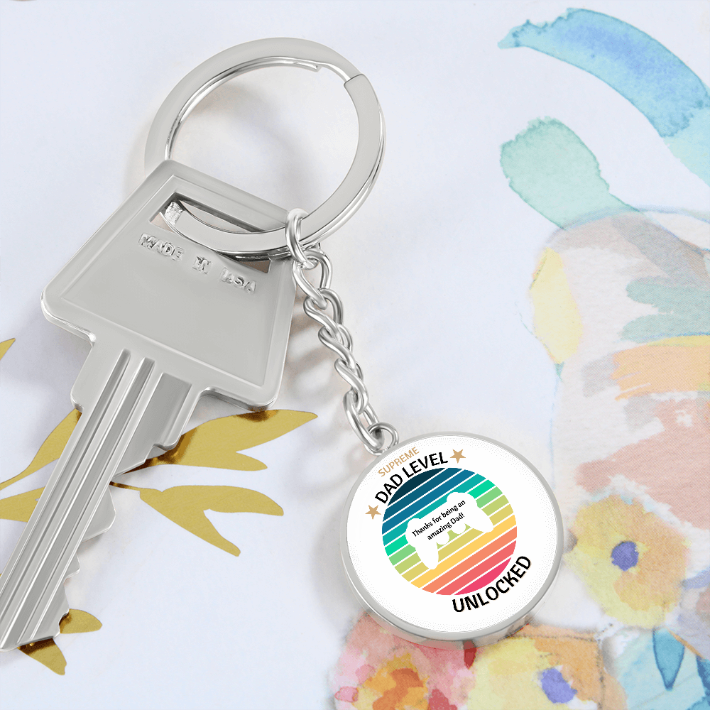 Supreme Dad gamer Keyring