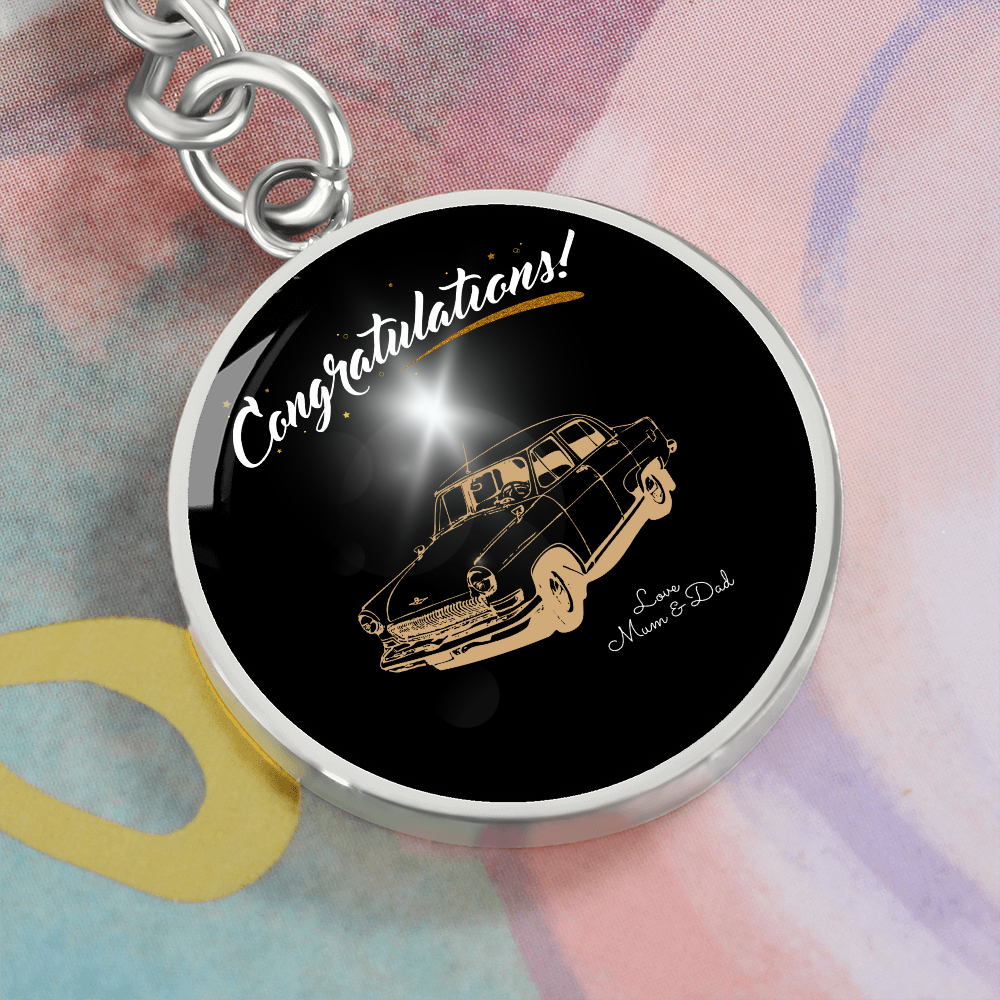 Vintage Style Driving test Celebration Keyring