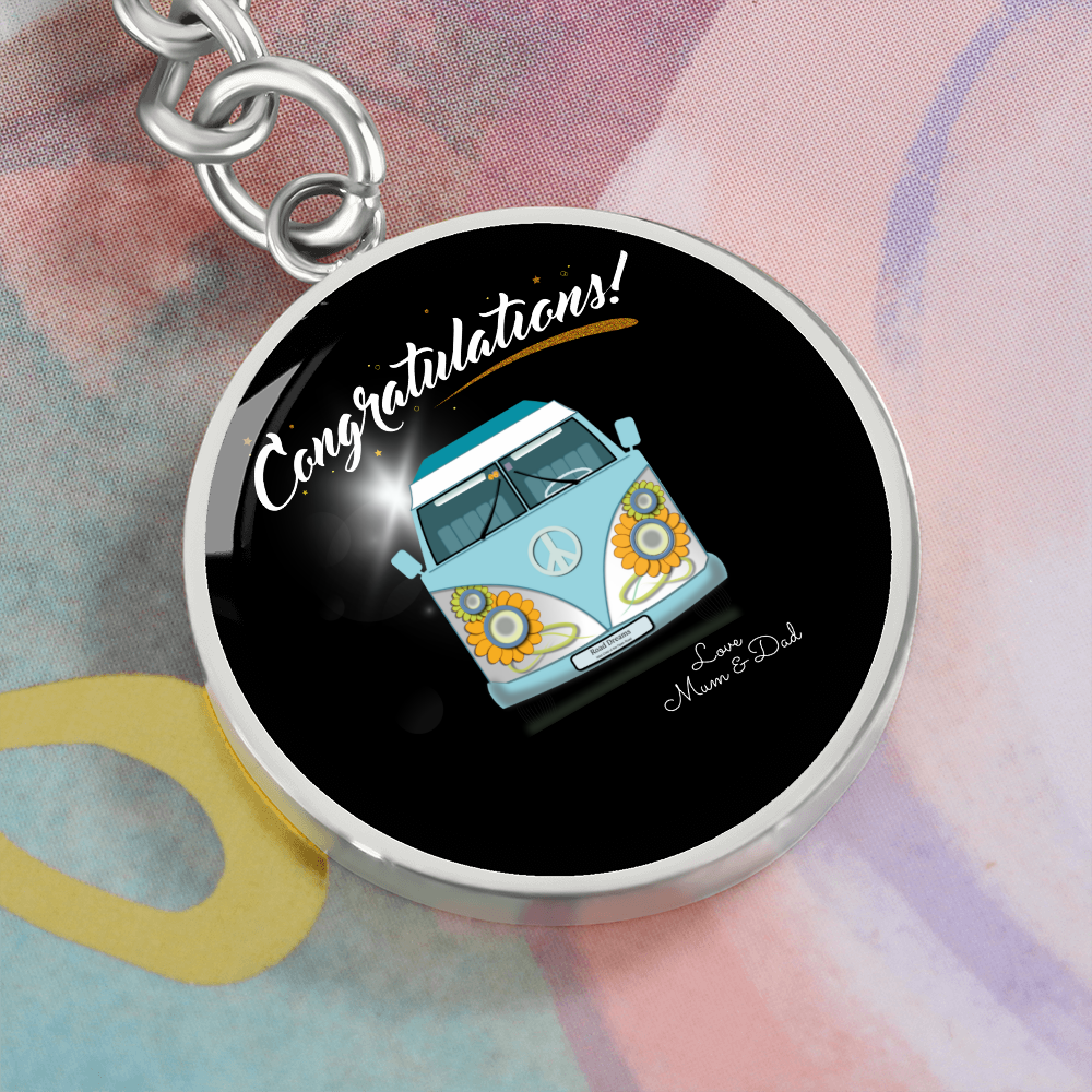 passed Driving Test Gift, Happy campa Keyring